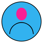 Blue anonymous headshot