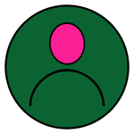 Dark green anonymous headshot