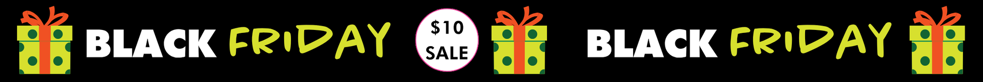 Black Friday narrow banner tickertape